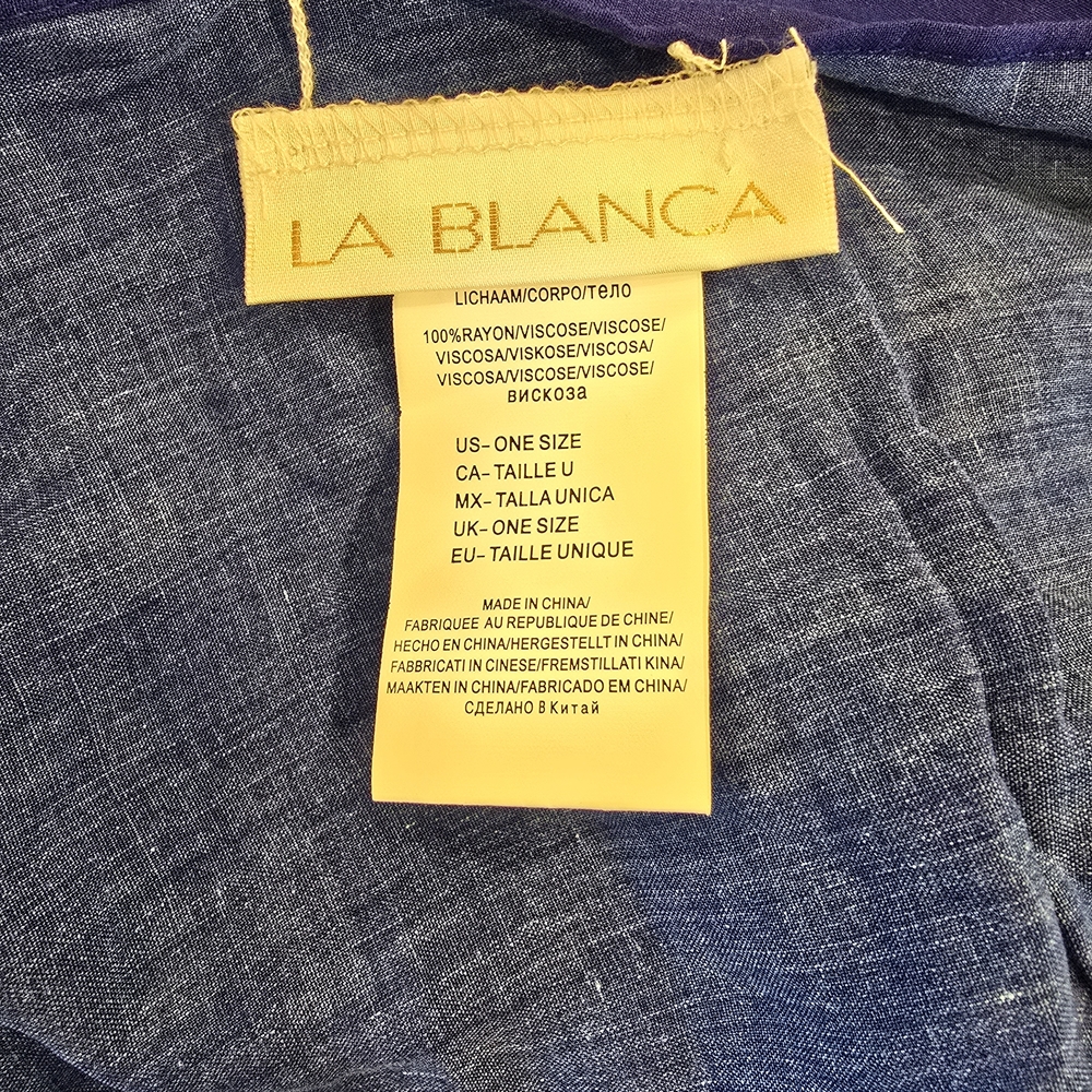 La Blanca Elegant Blue Ombre Swim Cover-Up OS Nwot - Picture 6 of 6
